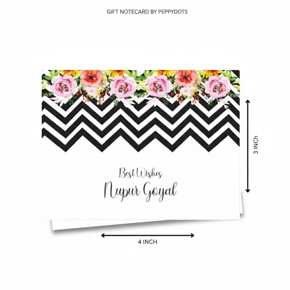 Gift notecard -Zig zag floral Doxbox Store|]Peppydots