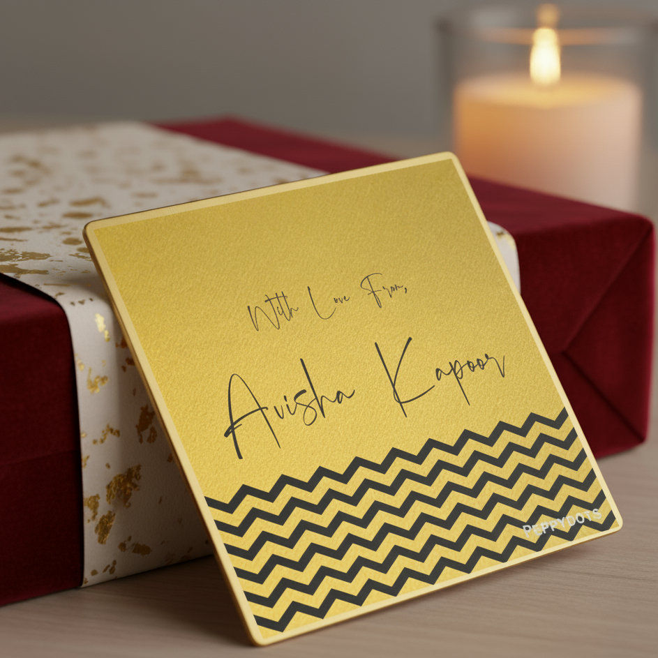 Golden Gift Tag - Zig Zag Doxbox Store|]Peppydots