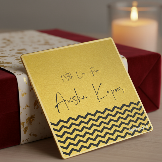 Golden Gift Tag - Zig Zag Doxbox Store|]Peppydots