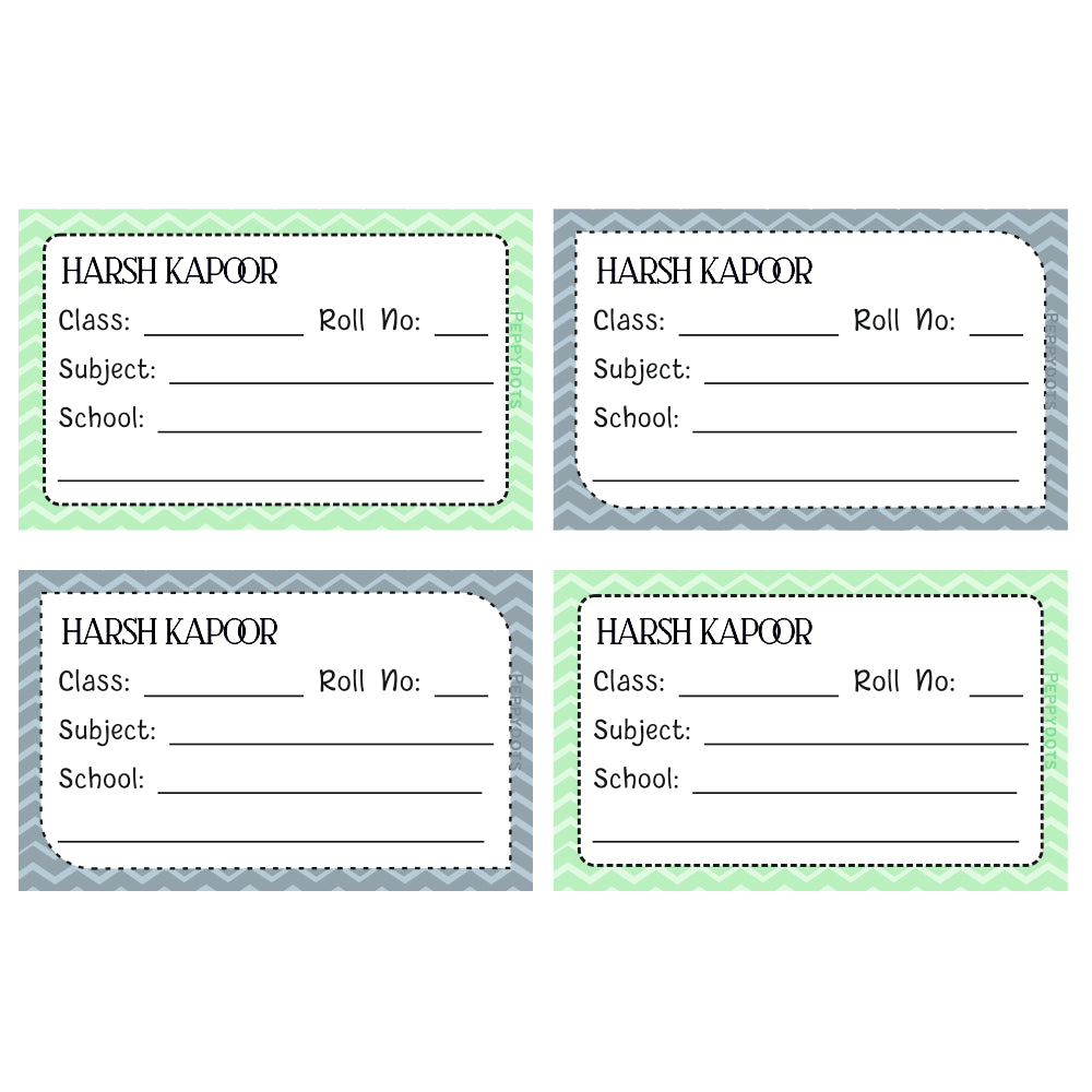School Book Label - Zig Zag Doxbox Store|]Peppydots