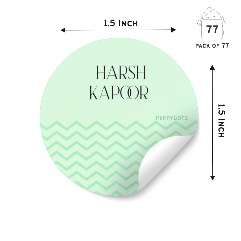 Round Waterproof Labels - Zig Zag Doxbox Store|]Peppydots
