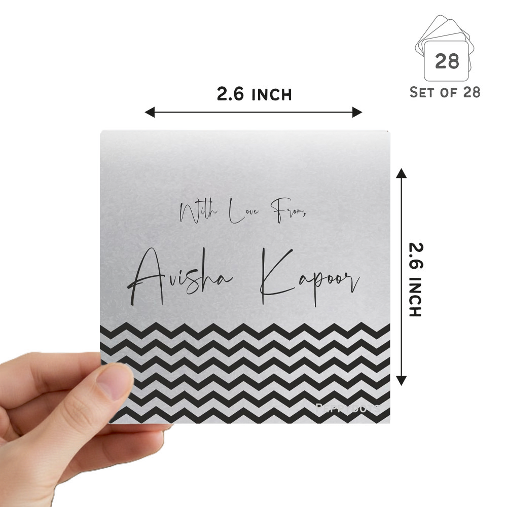 Silver Gift Tag - Zig Zag Doxbox Store|]Peppydots