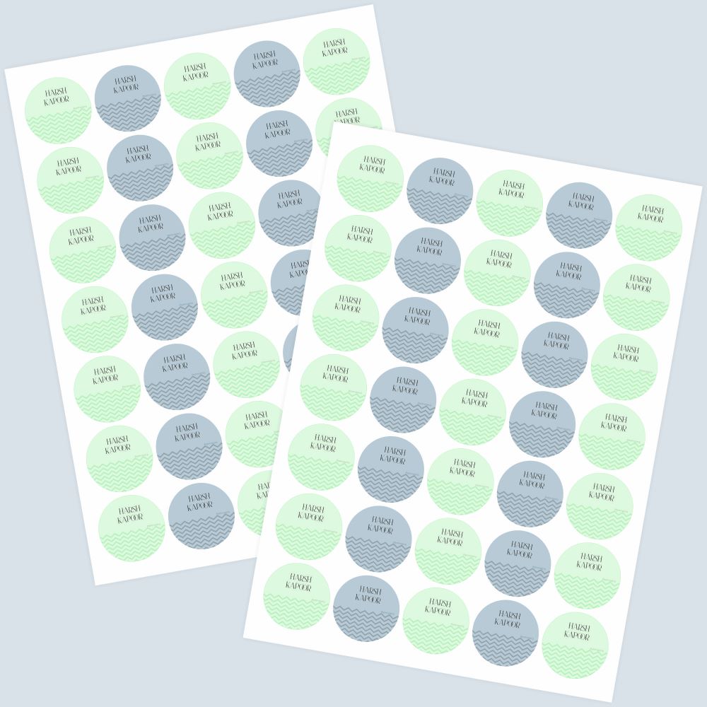 Round Waterproof Labels - Zig Zag Doxbox Store|]Peppydots