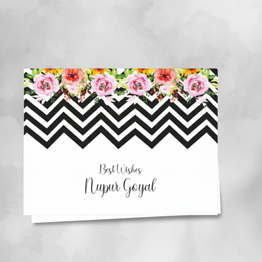 Gift Notecard - Zig Zag floral Doxbox Store|]Peppydots