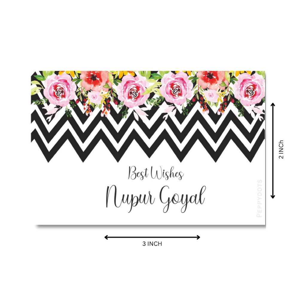 Gift Tag - Zig zag floral Doxbox Store|]Peppydots