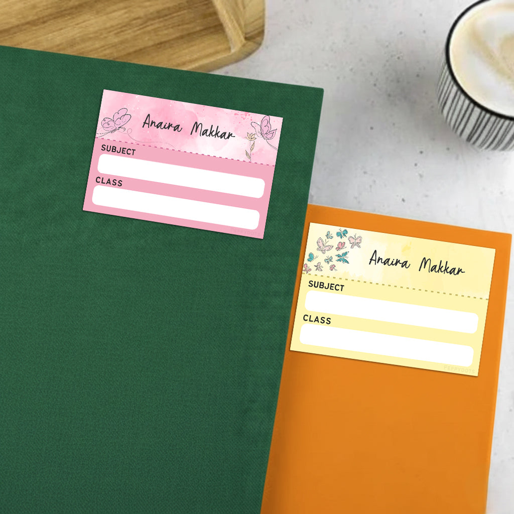 Mini SchoolBook Labels - Magical Butterfly Peppydots|]Peppydots