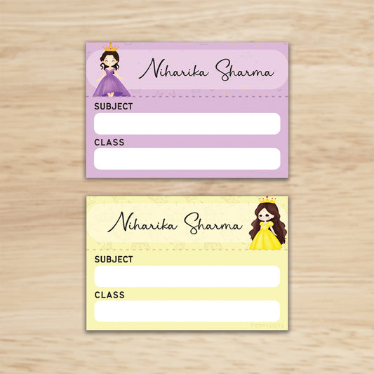 Mini SchoolBook Labels - Cute Princess Peppydots|]Peppydots