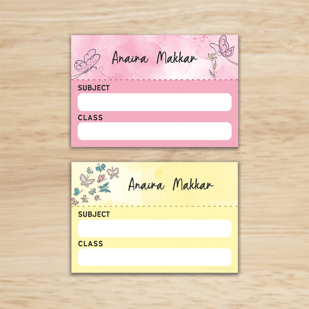 Mini SchoolBook Labels - Magical Butterfly Peppydots|]Peppydots