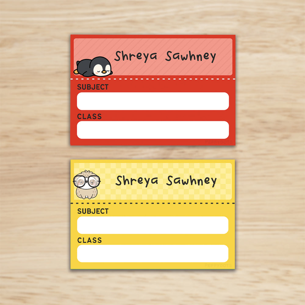 Mini SchoolBook Labels -Little Kawai Peppydots|]Peppydots