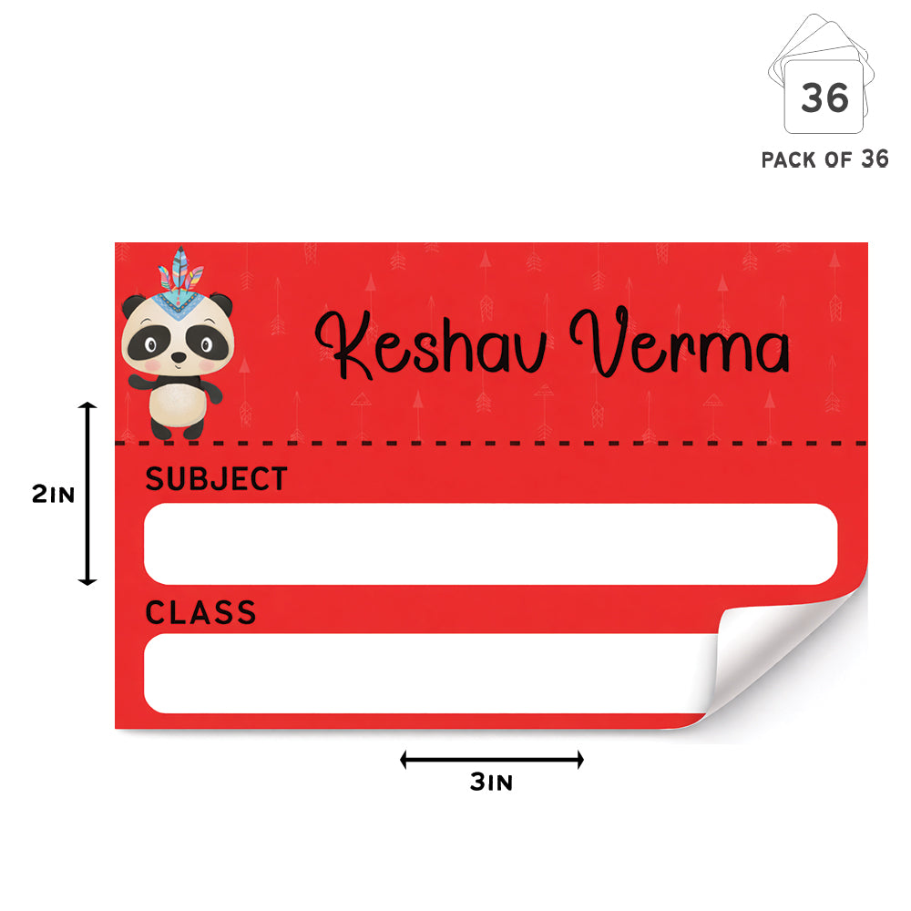 Mini SchoolBook Labels - Tribal Animals Peppydots|]Peppydots