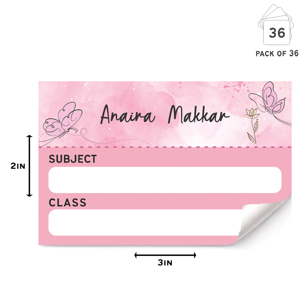 Mini SchoolBook Labels - Magical Butterfly Peppydots|]Peppydots