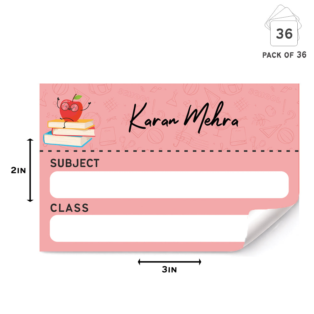 Mini SchoolBook Labels - School Kit Peppydots|]Peppydots