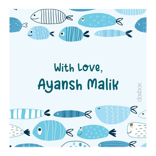 Gift Tag - Fish Blue Doxbox Store|]Peppydots
