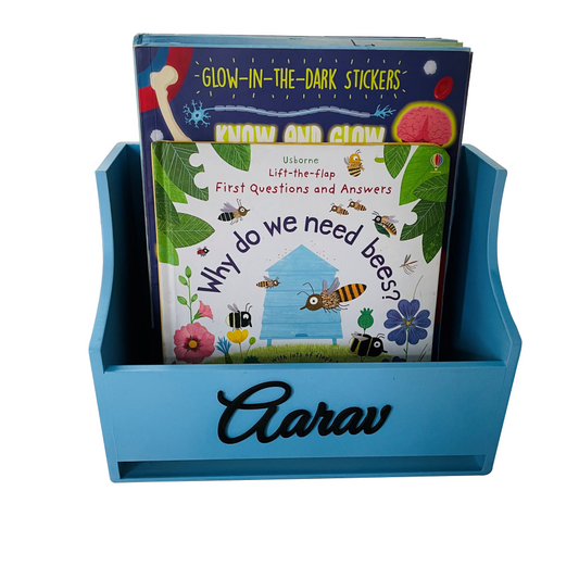 Wooden book holder - Blue Doxbox Store|]Peppydots