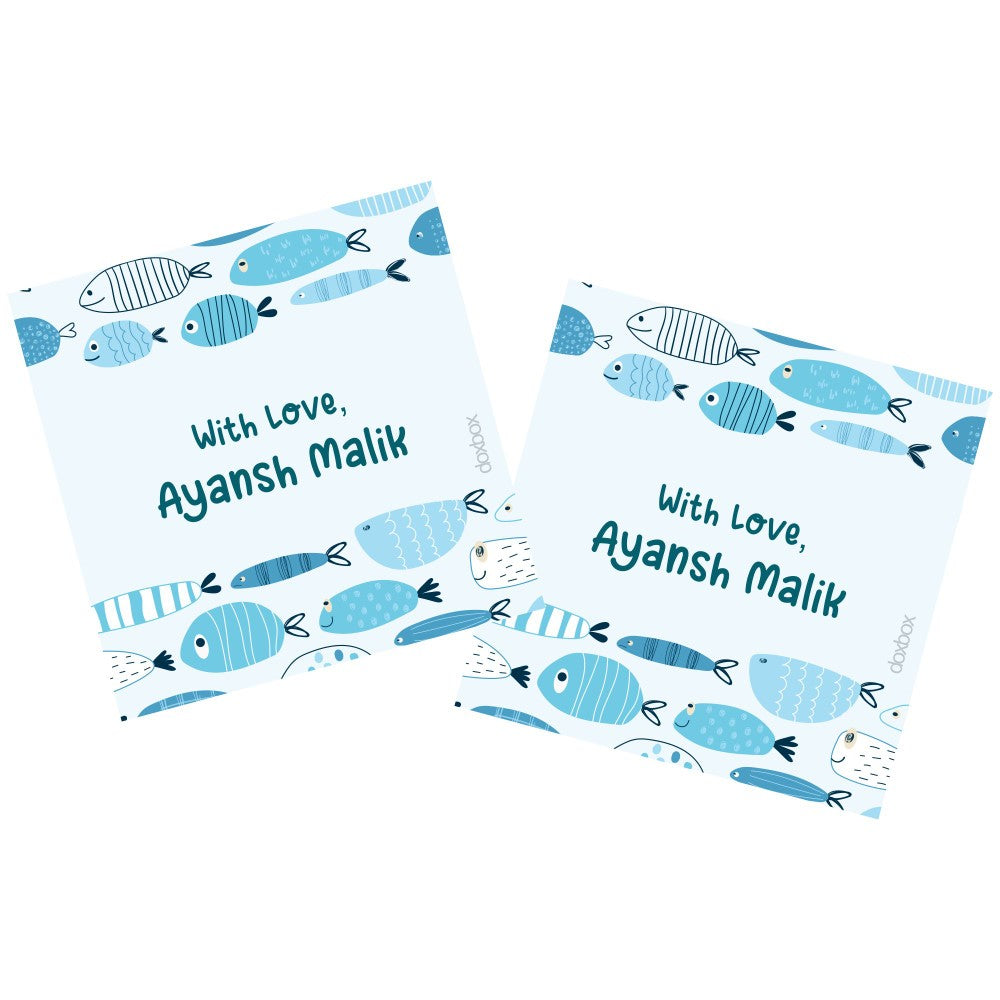 Gift Tag - Fish Blue Doxbox Store|]Peppydots