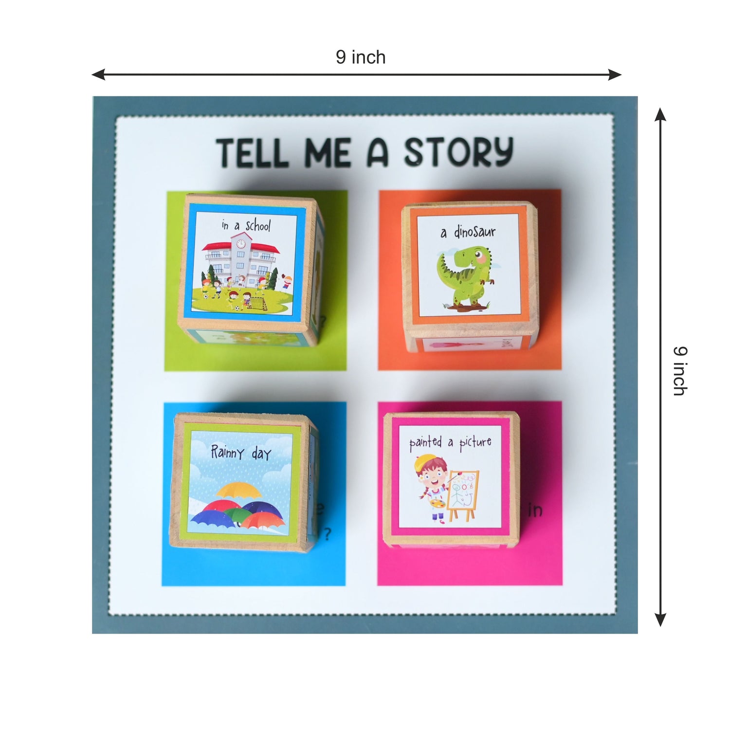 Story Cube with Story mat (Contain Wooden Cube) Doxbox Store|]Peppydots