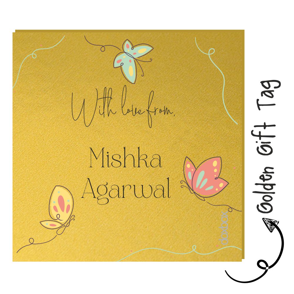 Golden Gift Tag - Butterfly Doxbox Store|]Peppydots