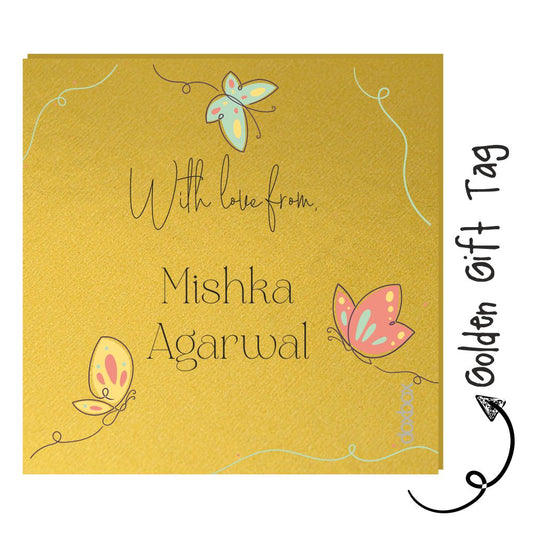 Golden Gift Tag - Butterfly Doxbox Store|]Peppydots