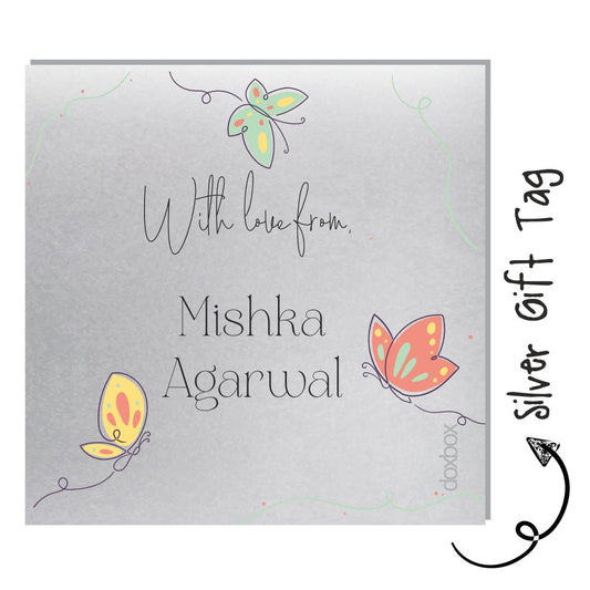 Silver Gift Tag - Butterfly Doxbox Store|]Peppydots