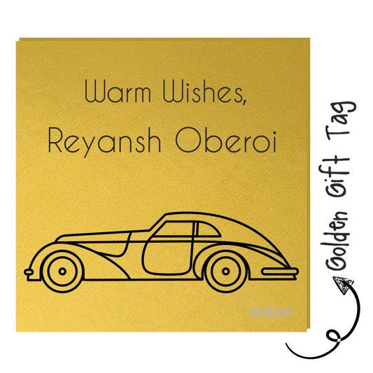 Golden Gift Tag - Car Doxbox Store|]Peppydots