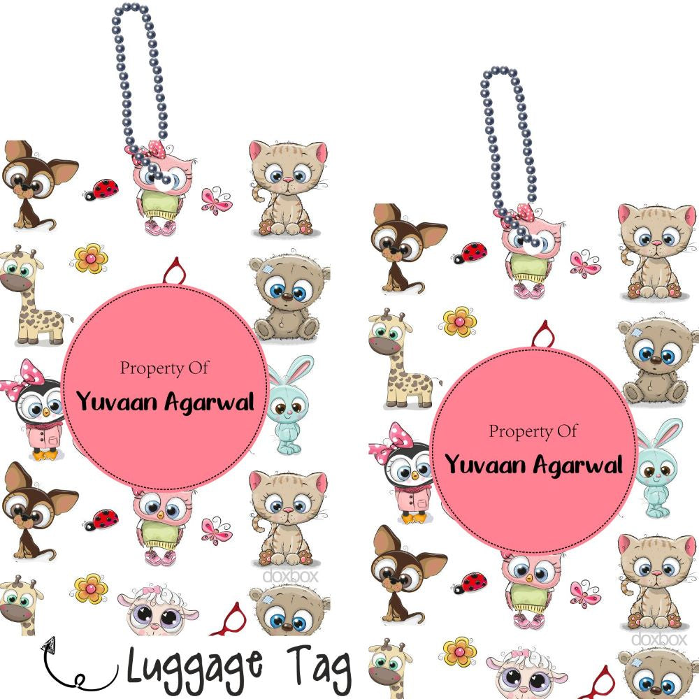 Luggage Tag - Cute Animal Doxbox Store|]Peppydots