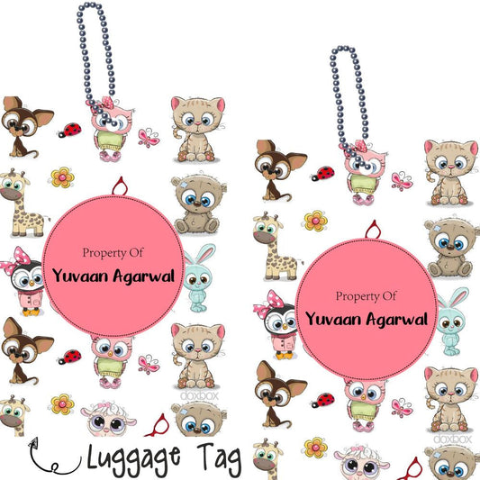 Luggage Tag - Cute Animal Doxbox Store|]Peppydots