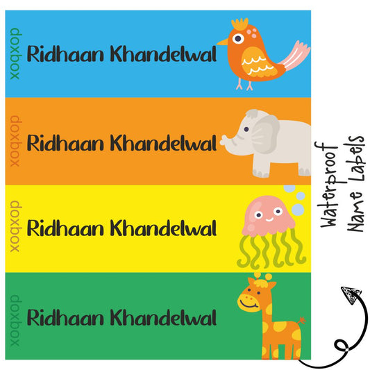 Waterproof Labels - Cute Animals Doxbox Store|]Peppydots