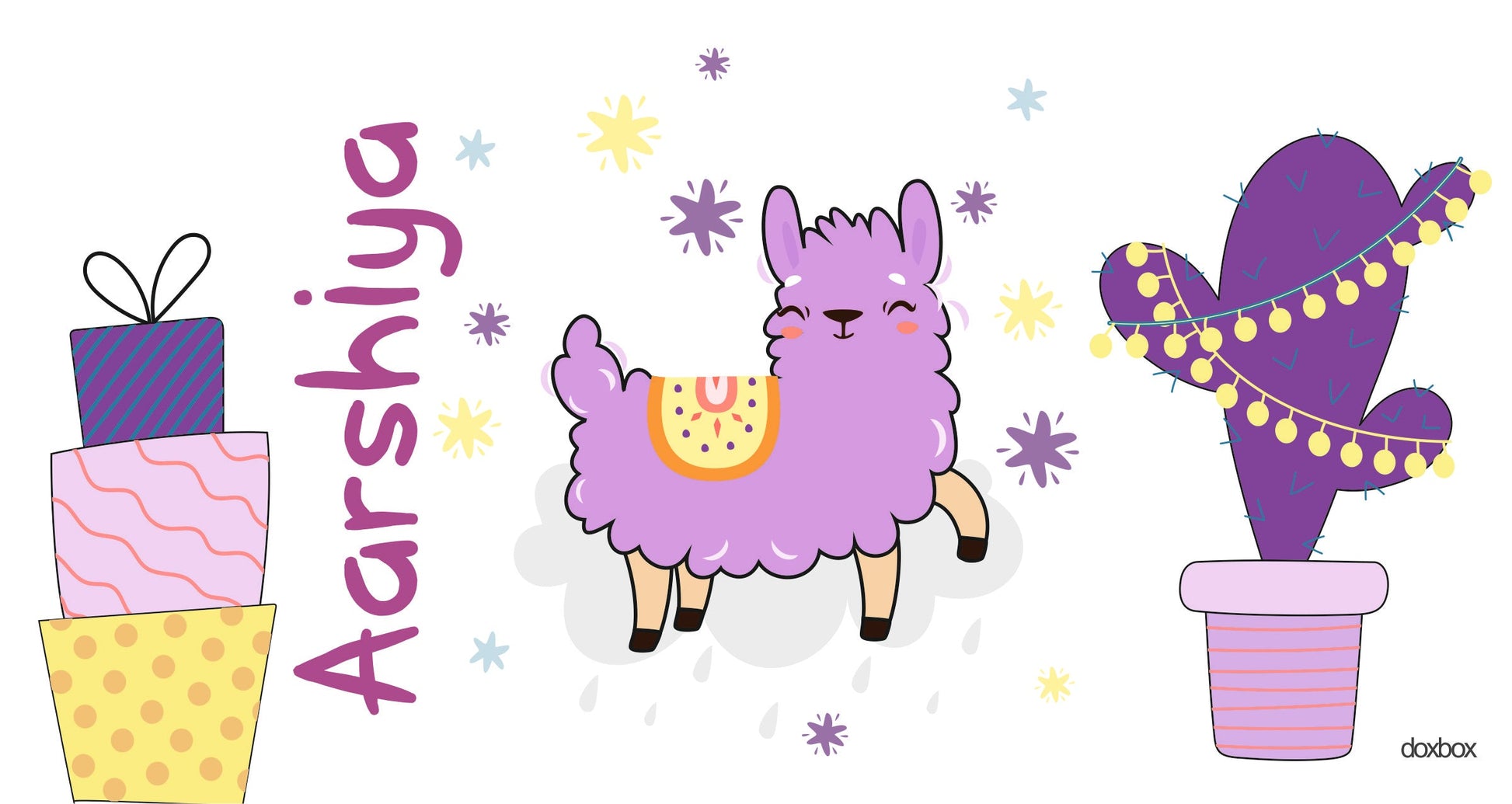 Water Bottle - Cute Llama Doxbox Store|]Peppydots