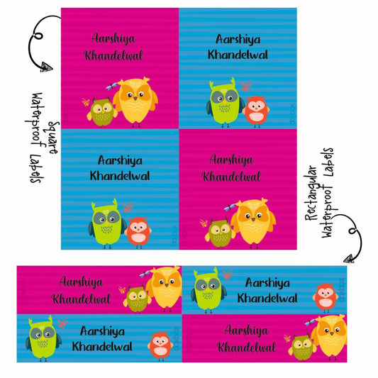 Label Combo -Cute Owl Doxbox Store|]Peppydots