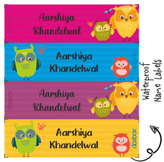 Waterproof Labels - Cute Owls Doxbox Store|]Peppydots