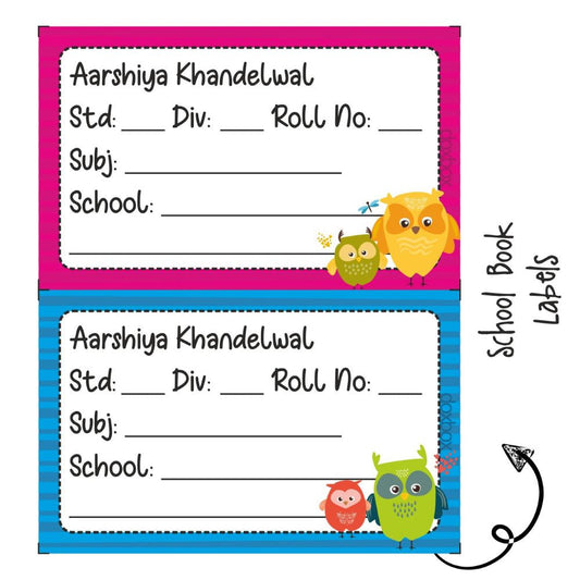 School Book Labels - Cute Owls Doxbox Store|]Peppydots