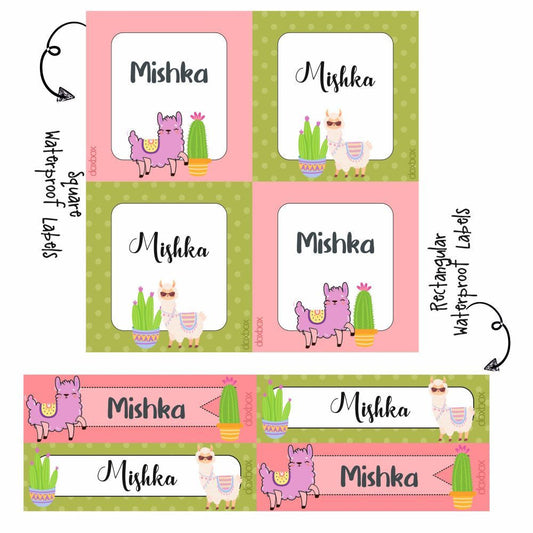 Label Combo -Cute Llama Doxbox Store|]Peppydots