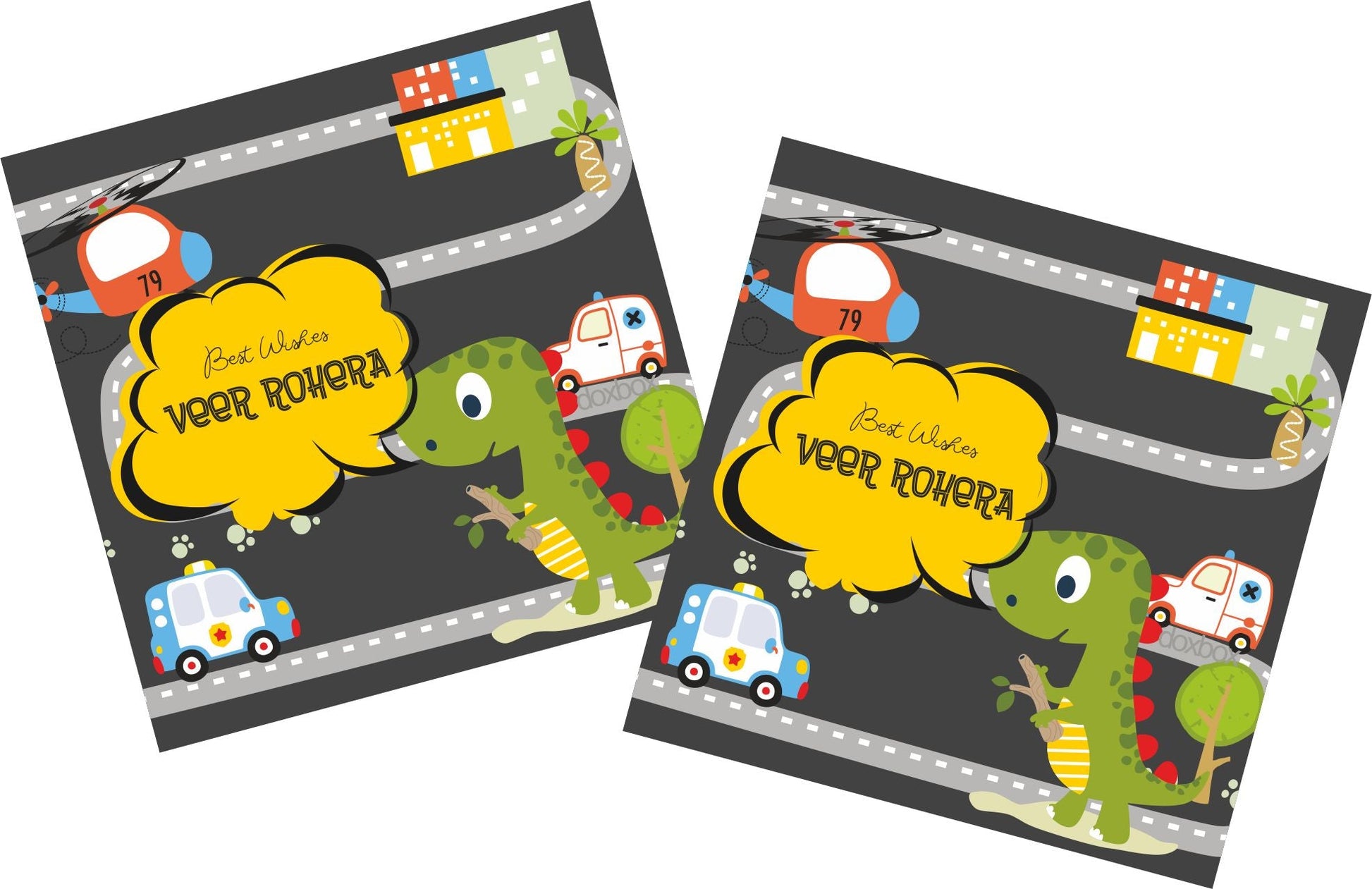 Gift Tag - Dinosaur Doxbox Store|]Peppydots