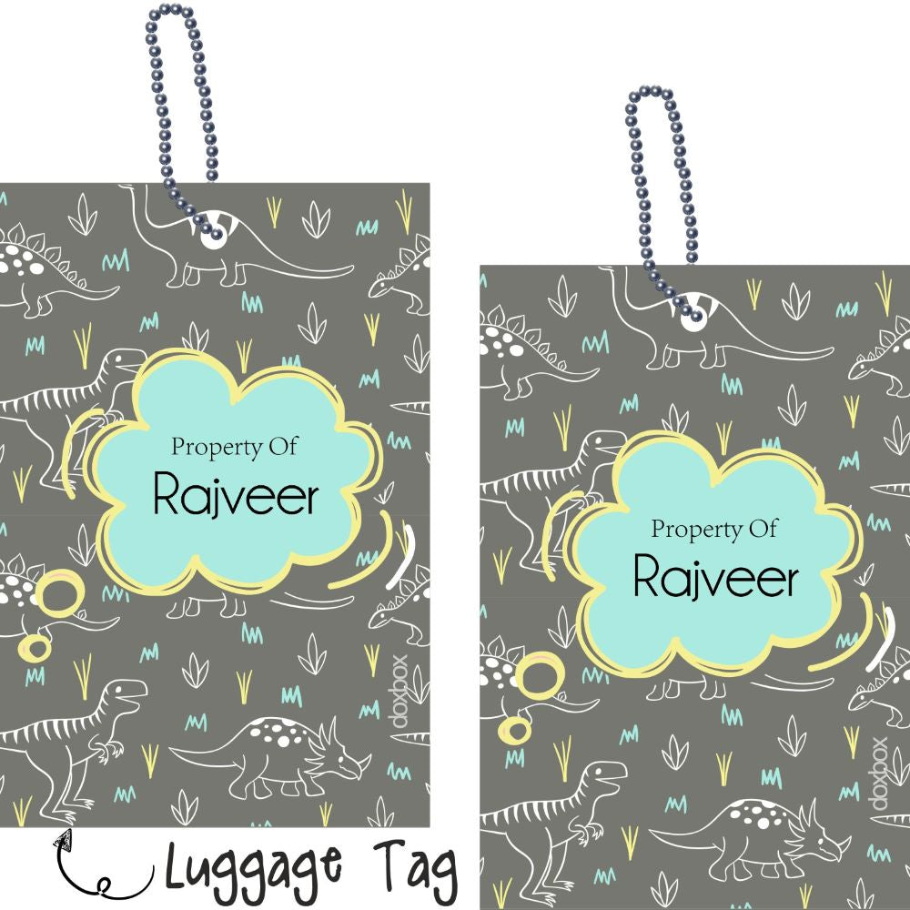 Luggage Tag - Dinosaur Doxbox Store|]Peppydots