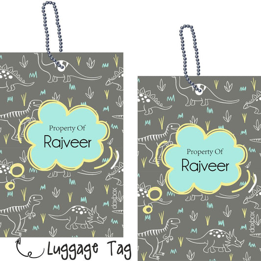 Luggage Tag - Dinosaur Doxbox Store|]Peppydots