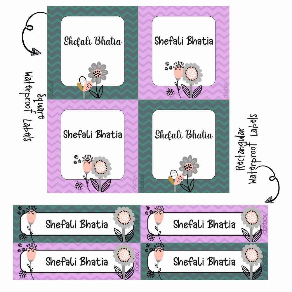 Label Combo -Fancy Flowers Doxbox Store|]Peppydots