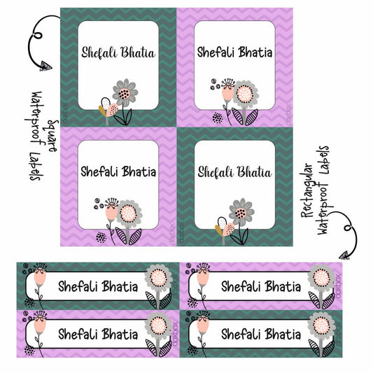 Label Combo -Fancy Flowers Doxbox Store|]Peppydots