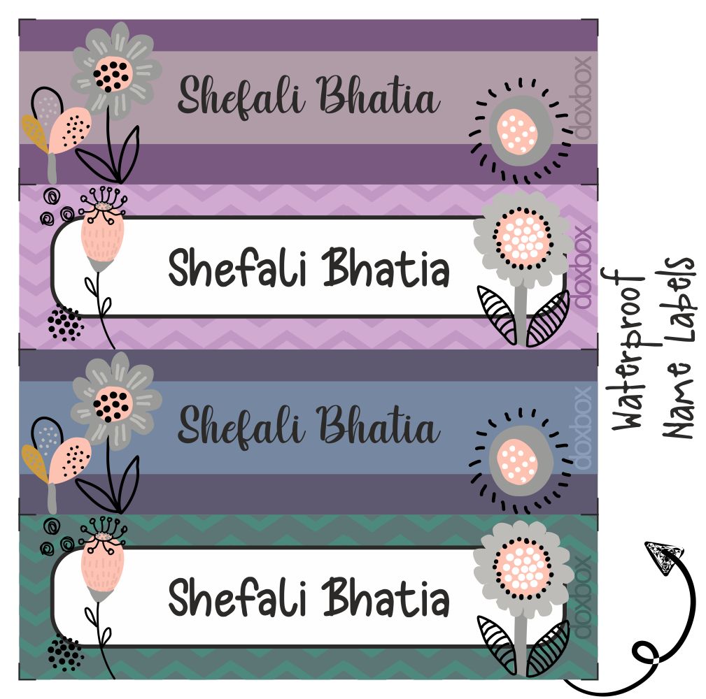 Waterproof Labels - Fancy Flower Doxbox Store|]Peppydots