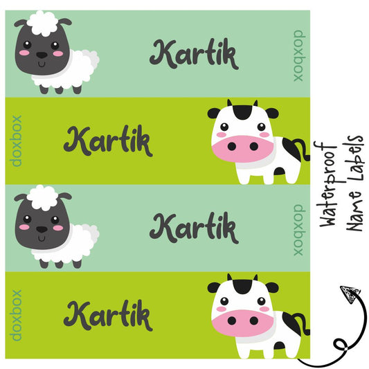 Waterproof Labels - Farm Animals Doxbox Store|]Peppydots