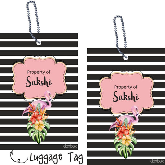 Luggage Tag - Flamingo Doxbox Store|]Peppydots