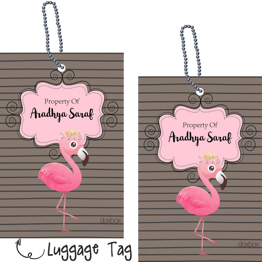 Luggage Tag - Flamingo Doxbox Store|]Peppydots