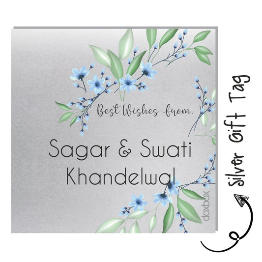 Silver Gift Tag - Floral Doxbox Store|]Peppydots
