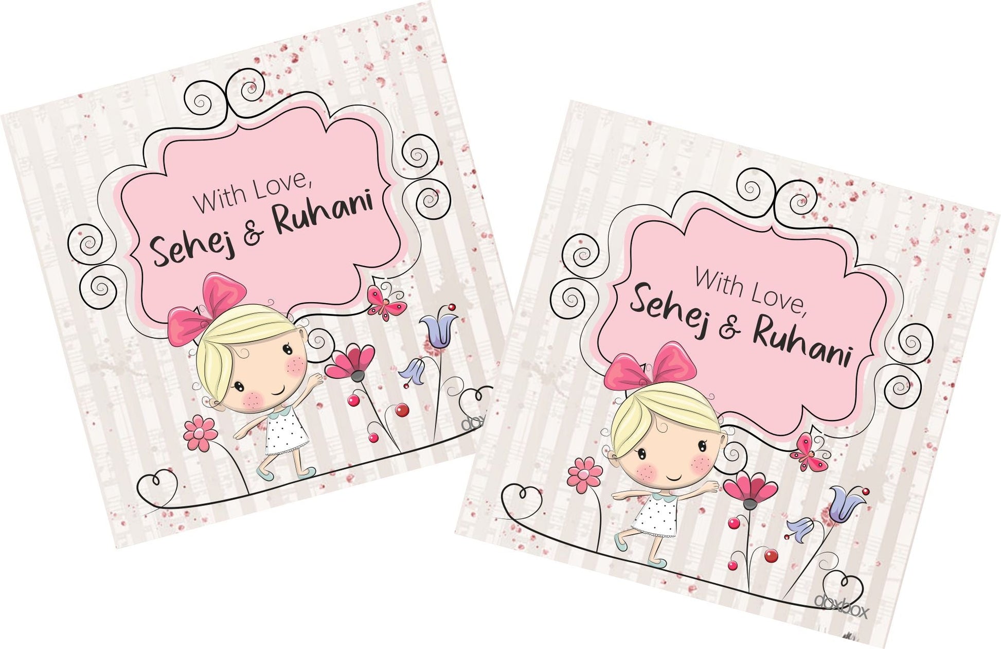 Gift Tag - Girl With Butterfly Doxbox Store|]Peppydots