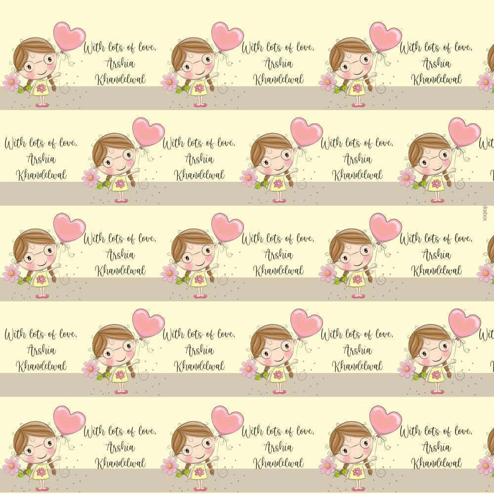 Wrapping Paper - Girl with flower Doxbox Store|]Peppydots