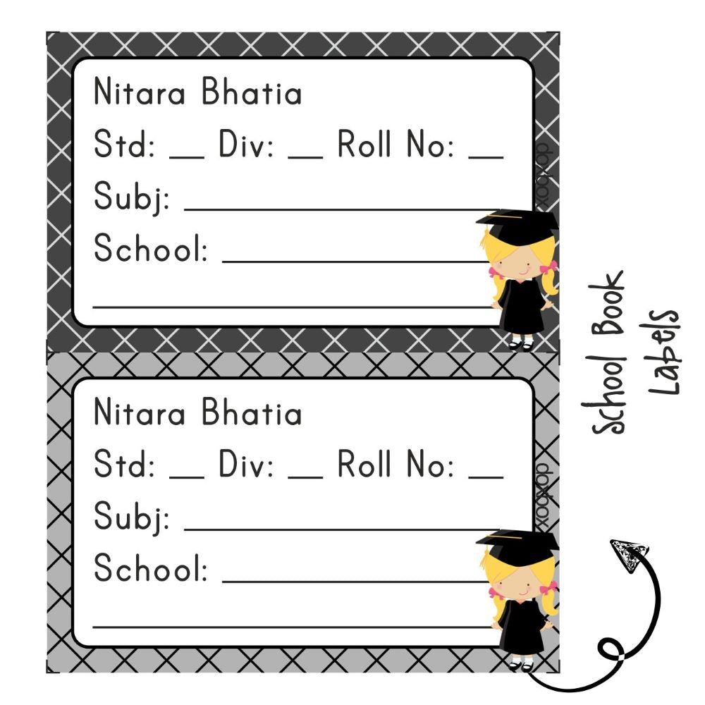 School Book Label - Graduation Girl Doxbox Store|]Peppydots