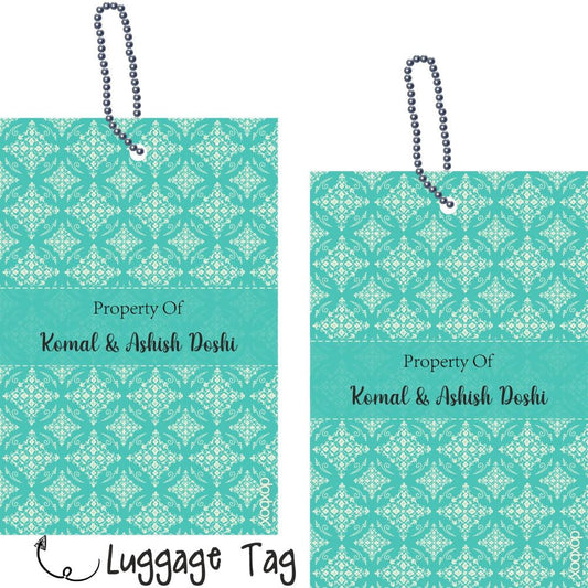 Luggage Tag - Green Vintage Doxbox Store|]Peppydots