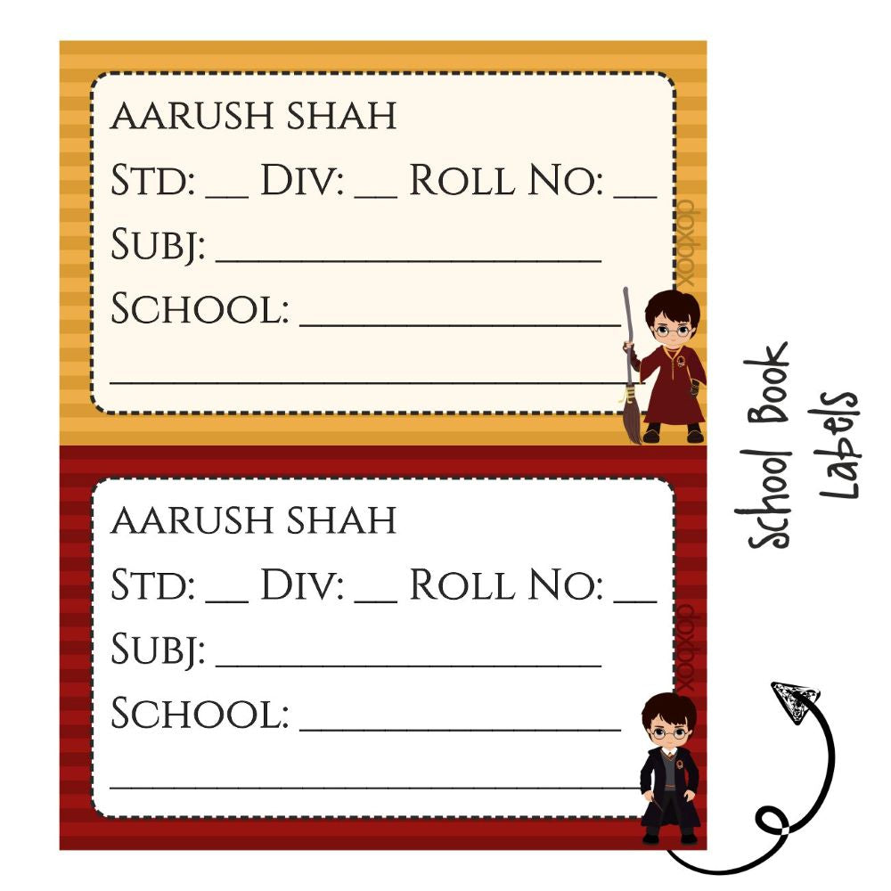 School Book Label - Harry Potter Doxbox Store|]Peppydots