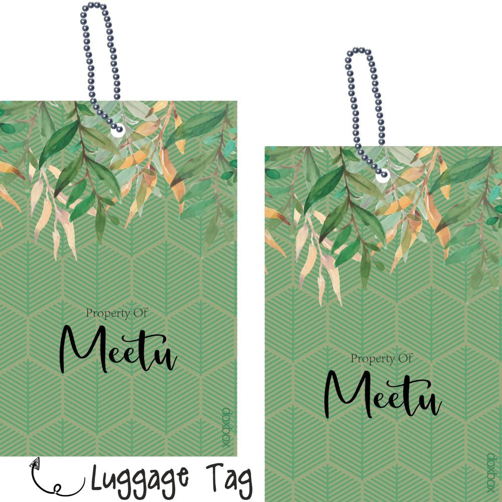 Luggage Tag - Hexagon Leaf Doxbox Store|]Peppydots