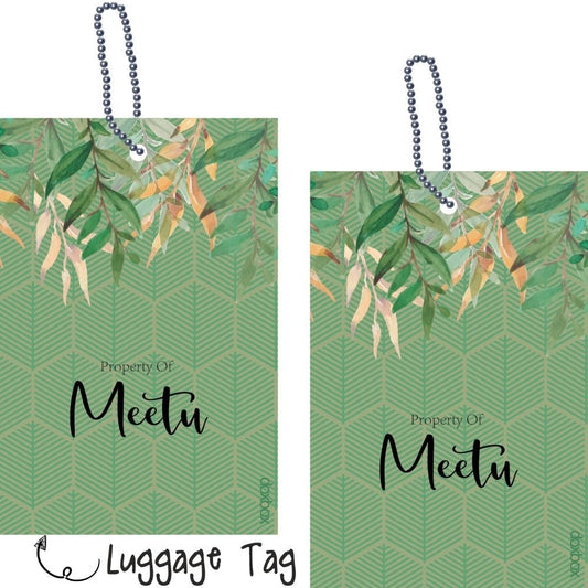 Luggage Tag - Hexagon Leaf Doxbox Store|]Peppydots