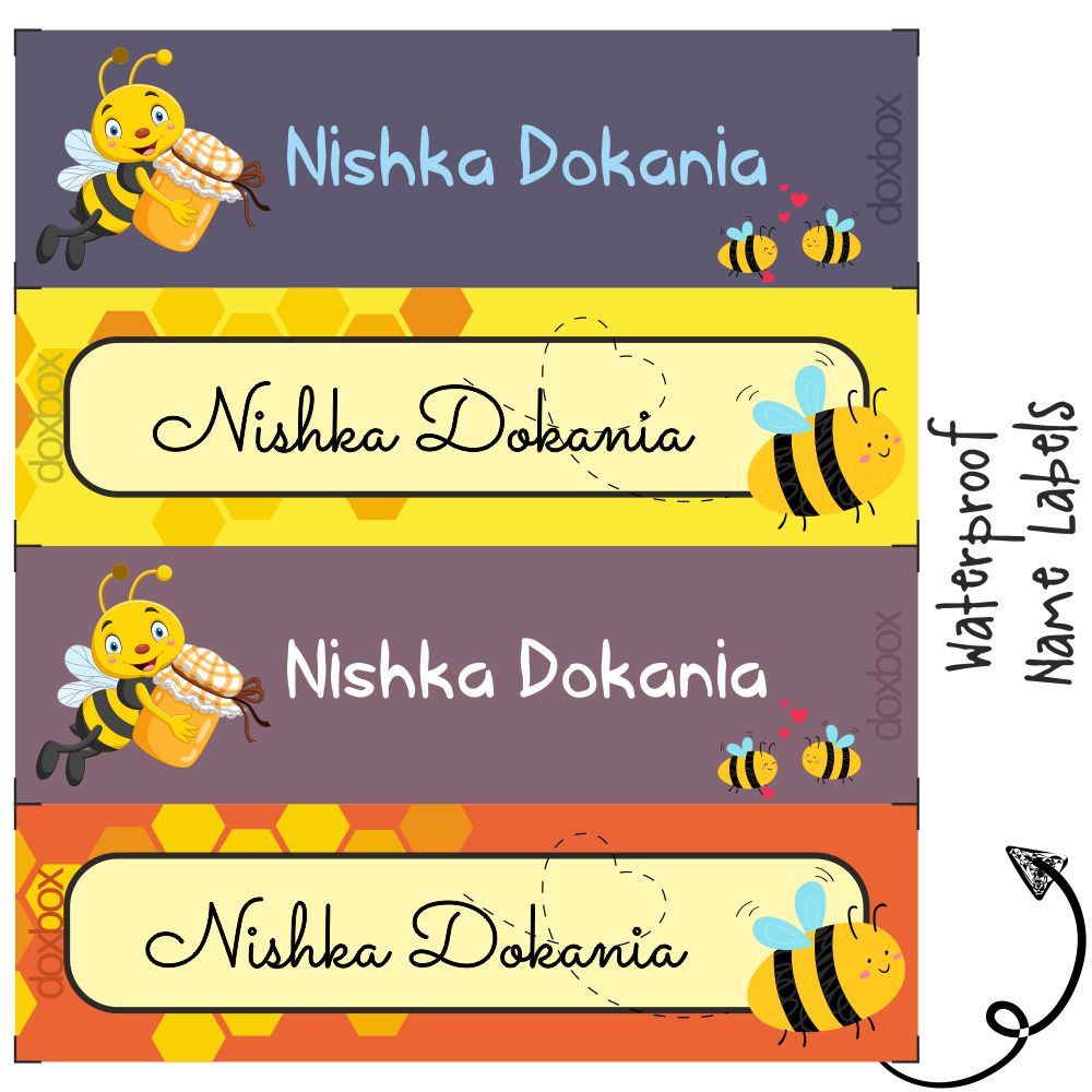 Waterproof Labels - Honey bee Doxbox Store|]Peppydots